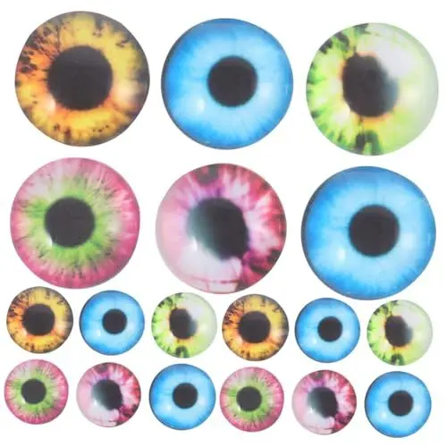 Produktbild: Anneome Party-Requisiten Sulies Runde Augäpfel Aus Glas Bastelaugen Augen Für Projekte Eltern-Kind-bindung