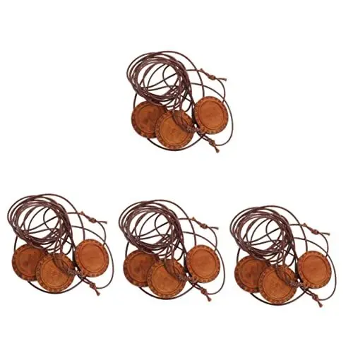 Produktbild: Anneome 12 Pcs Schmuck Charms Trays Holz Lünette Handwerk Lünette Einstellung