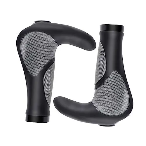 Produktbild: Anneome 1 Paar Horn-Lock-Griffe Fahrradlenkermanschetten Abdeckung Für Fahrradgriffe Scooter Bremse Ergonomische Stangengriffe rutschfeste Lenkergriffe Mountainbike Griffabdeckung