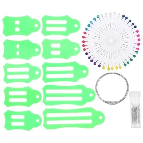 Produktbild: Anneome 1 Satz Bandmacher nähzubehör set Nähzubehör-Set Stoffwerkzeuge selber machen Quilting Bias Maker Schrägbandhersteller für Haushaltsstoffe Nähnadel und Aufbewahrungskette Plastik