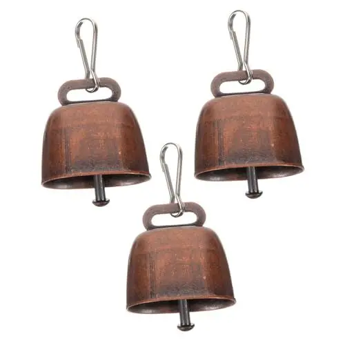 Produktbild: Anneome Metall Kuh Glocke Ornamente Vintage Stil Eisen Glocke Für Schafe Rinder Farm-Lost Gerät Lauter Ton Für