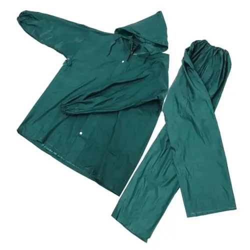 Produktbild: Anneome Wiederverwendbares Leichtes Wetterfestes Regenmantel-set Mit Regenhose Regenmäntel Aus Pvc Regenhose Zum Wandern Klettern Rucksackabdeckung Zufällige Farbe