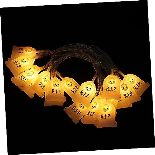 Produktbild: Anneome 10 Grabstein Lichterkette Batteriebetrieb Halloween Robustes Material