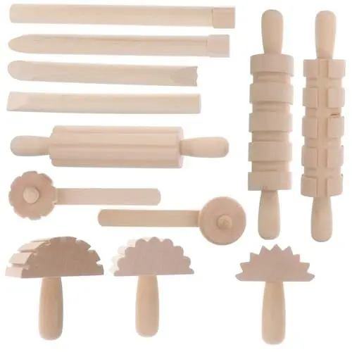 Produktbild: Anneome Modellierwerkzeuge Für Jungen Und Mädchen 12-in-1-werkzeugset Modellierset Aus Holz Für Ton