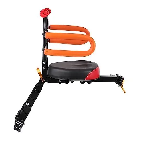 Produktbild: Anneome 1 Stück Fahrrad Kindersitz Vorne für Sicherer Stabiler und Verstellbarer Sitz mit Komfortpedalen für Mountainbikes und Klappräder Robuste und Vielseitig Einsetzbar