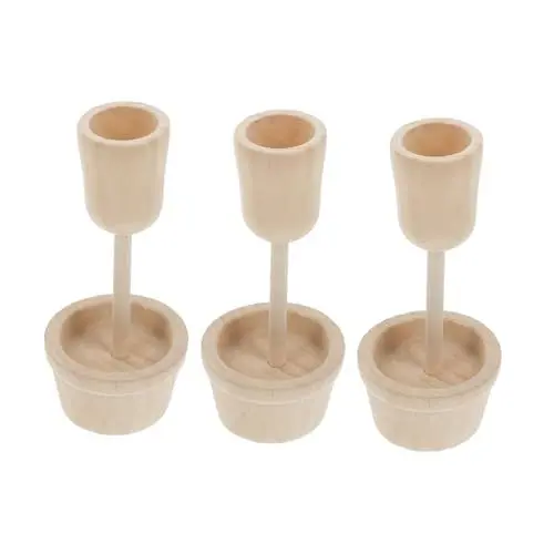Produktbild: Anneome 1satz Holzblumen Bastelset Mit Töpfen Unvollendete Blumen Für Kreative Kinderprojekte Paintable Flower Craft Kit Für Individuelles Wohndesign Und Gartenbildung