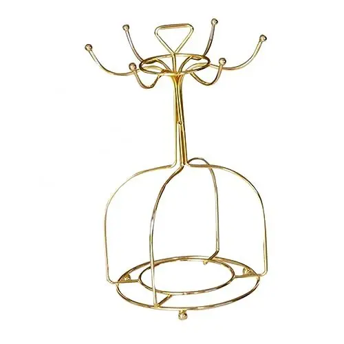 Produktbild: Anneome 1stk Getränkehalter Becher-organizer Für Kaffeetassenständer Becher-organizer-ständer Trocknungsständer Kleiderständer Aus Metall Metallische Gläser Glas Eisen Ausstellungsstand
