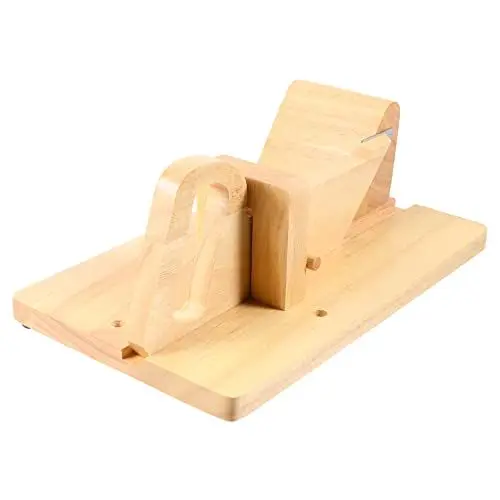 Produktbild: Anneome Wurstschneider Manuelles Schneidwerkzeug Aus Holz Eiche Für Camping Picknick Heimgebrauch