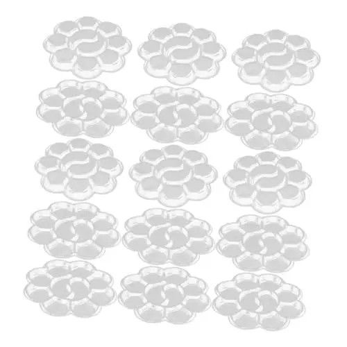 Produktbild: Anneome 20St Aquarellfarbentablett Künstler Palette Farbhalterschale Farbmischpalette Wasserfarbpalette Malfarbenpalette Acrylpalette klare Palette transparente Plastik Weiß