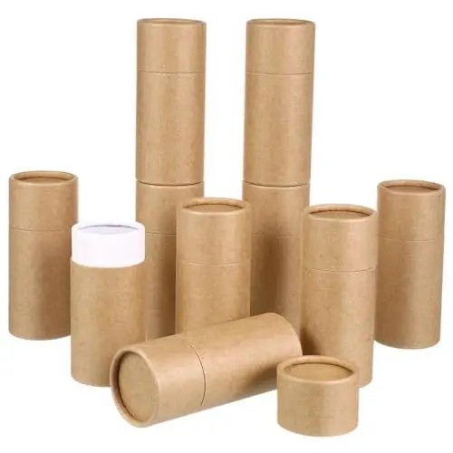 Produktbild: Anneome Zylinder Karton 20 Stück Flaschen Für Ätherische Öle Papierröhren Runde Pappröhren Verpackungsboxen Papierröhren Poströhren Papierröhren Leere Bastelröhren Dosen Gelbes Papier Mit
