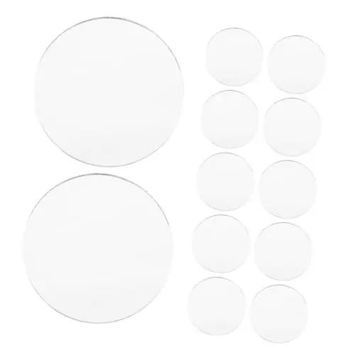 Produktbild: Anneome 20 Stück Runde Spiegel Fliesen Kreisspiegel Hochtransparente Glasplatten für DIY Bastelarbeiten und Heimdekorationen
