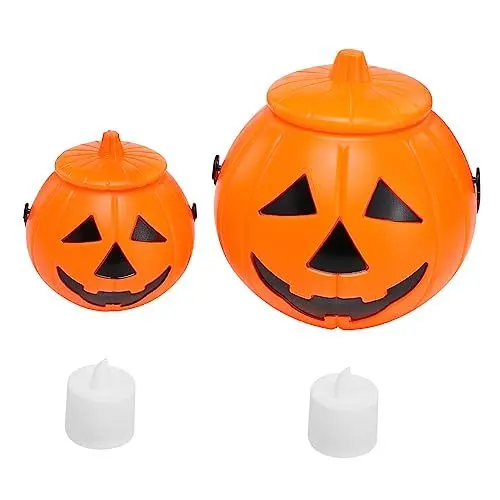 Produktbild: Anneome Halloween Kürbis Eimer Lampe Jungen Und Mädchen Leistung Requisiten Laternen Set