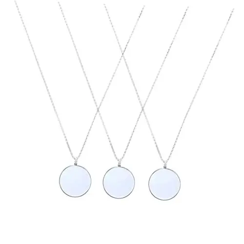 Produktbild: Anneome Halskette mit aus hochwertigem Glas mit 5-facher Lupe für Schmuckprüfung Lesen Präzisionsaufgaben Silber