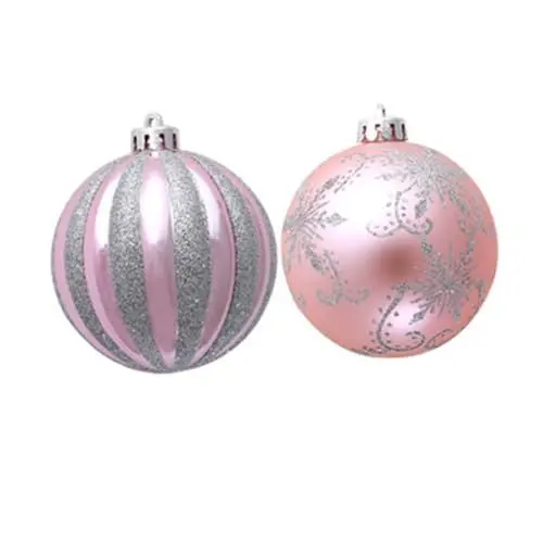 Produktbild: Anneome 4 Stücke 8cm Weihnachten Kugeln Set Dekorative Weihnachten Für Baum Home Office Silber Decor Sicher Dekorationen