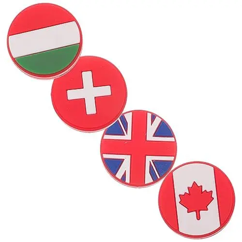 Produktbild: Anneome 4pcs Tennisschläger Dämpferflagge Form Badminton Schläger Grip Dampener