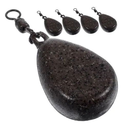 Produktbild: Anneome Hohe 5pcs Angeln Sinkers Drop Shot Gewichte 57g Glatte Eisen Rotierenden Einfach Zu Bedienen
