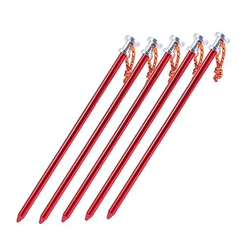 Produktbild: Anneome Zeltzubehör - 5 Stück Aluminium-bodenheringe Für Camping Und Outdoor