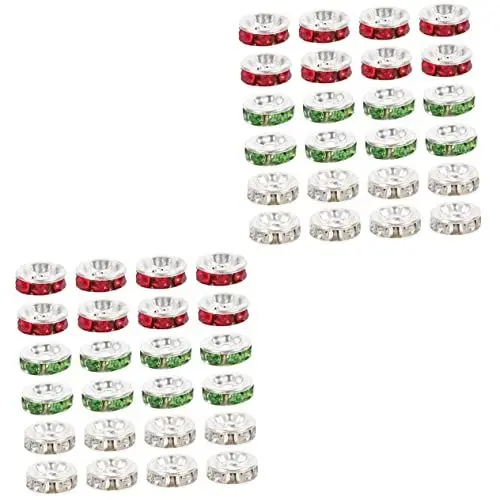 Produktbild: Anneome 600stücke Spacer Beads Für Schmuckherstellung Farben Für Ohrringe Armbänder Halsketten Glänzende Rondelle Perlen Für Kreative Bastelprojekte