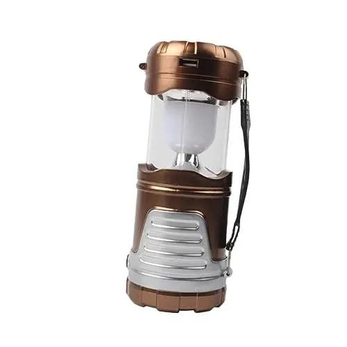 Produktbild: Anneome Solar Campinglampe Mit Tragegriff Wiederaufladbare Notfallleuchte Für Outdoor-aktivitäten Und Zelt Hochhelligkeit Mehrere Beleuchtungsmodi Bronze