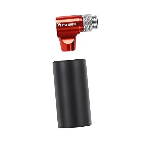 Produktbild: Anneome Tragbare CO2-Pumpe für Fahrradreifen Mini-Inflator französische US-Ventile aus Aluminiumlegierung rot
