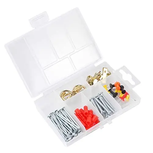 Produktbild: Anneome Home Store Essential 80-teiliges Set mit Schraubhaken und Reißzwecken für Expansionsrohre