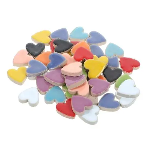 Produktbild: Anneome Herzform-mosaik-fliesen 200g Keramik-mosaik-kunst-wohnkultur-buntes Material