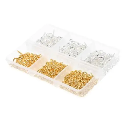 Produktbild: Anneome Ösenschraube Aus Kleine Schraubösen Selbstschneidende Ösenstifte Für Diy-schmuckherstellung Ösenbolzen Für Bastelprojekte Kompakte Box-verpackung Für Organisation