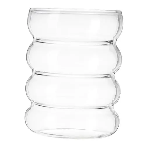 Produktbild: Anneome Wellglas kaffeekanne kaffeekännchen milchglas wassergläser teeglas Kaffeetassen mit Deckel irisierend Teegläser Bubble Tea-Becher besteckset Bar Wasserbecher Wasserkrug aus Glas