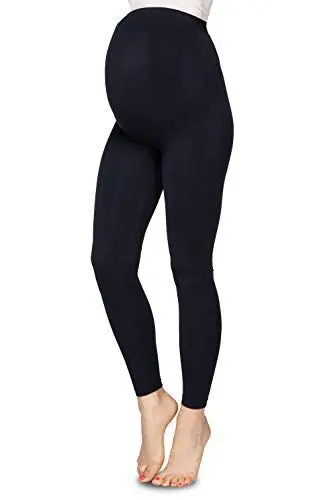 Produktbild: Annes Styling Damen Umstands-Leggings mit Überbauchunterstützung, volle Länge, 90 DEN, Nero, Größe S/M