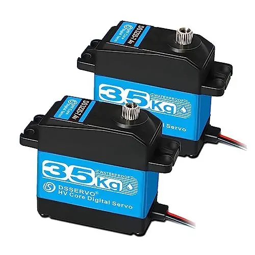 Produktbild: ANNIMOS 2Pack RC Servo 35KG Lenkung Servo 7.4V Digitaler Motor Edelstahl Getriebe Hochdrehmoment Wasserdicht für DIY Robotic RC Cars 270°