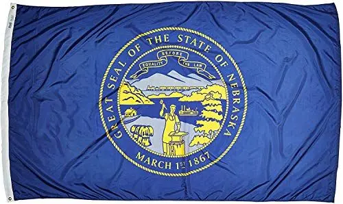 Produktbild: Annin Flagmakers Modell 143280 Nebraska Flagge Nylon SolarGuard NYL-Glo, 1,5 x 2,4 m, 100% Offiziellen Staats-Designspezifikationen