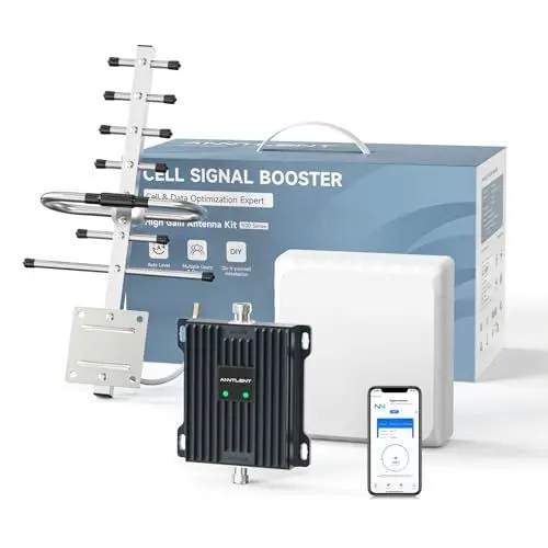 Produktbild: ANNTLENT Empfangsverstärker Handy Verstärker 4G LTE 800Mhz 2600Mhz Mobilfunk Verstärker Band 20/7, Signalverstärker 4G Alle Netze Data Repeater T-Mobile,Vodafone,O2-Unterstützung Aller Telefonisten