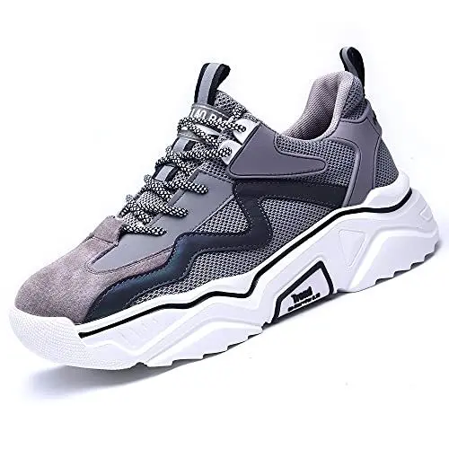 Produktbild: Annvia Sicherheitsschuhe Damen S1 Leicht Arbeitsschuhe Herren Stahlkappenschuhe Atmungsaktiv rutschfeste Schutzschuhe Sneaker mit Stahlkappen weiß Grau größe 42