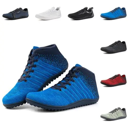 Produktbild: Anokar Barfußschuhe Herren Barfussschuhe Damen Barfuss Schuhe Fitnessschuhe Unisex Traillaufschuhe Outdoor Wanderschuhe Zehenschuhe Hallenschuhe 5 Blau EU 44