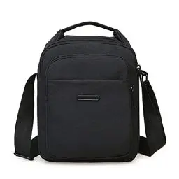 Produktbild: ANPTER Umhängetasche Herren Schultertasche Crossbody Herrentasche Handytasche Herrenhandtasche Kleine Umhängen Tasche Shulder Bag Messenger für Freizeit Urlaub Ausflug Spaziergang Wandern(Schwarz)