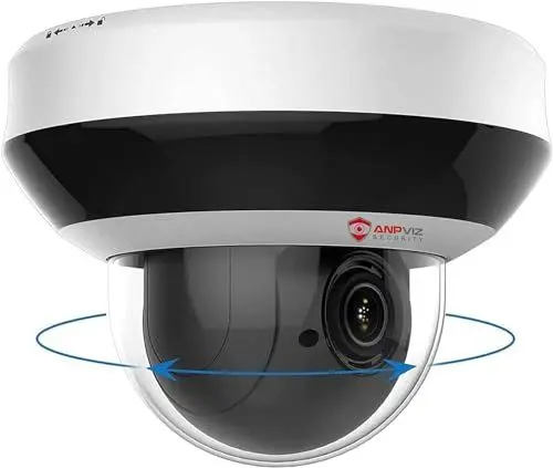 Produktbild: Anpviz 4MP PoE PTZ Dome Kamera Outdoor 4X Optischer Zoom, IP Überwachungskamera IR Nachtsicht, IP66, mit Audio Alarm SD Kartensteckplatz Bewegungserkennung, Guarding Vision(H Serie)