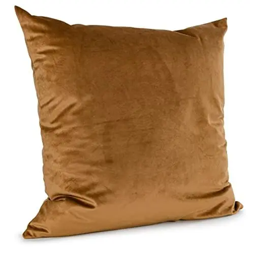Produktbild: ANRO Kissenbezug Kissenhülle Kissen Deko-Kissen Sofa Kissen Couch Kissen Samt Braun 40x40cm ohne Füllung