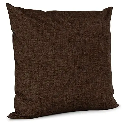 Produktbild: ANRO Kissenbezug Kissenhülle Kissen Sofakissen Zierkissen Deko Kissenbezüge Leinenoptik Dunkelbraun 40x40cm ohne Füllung