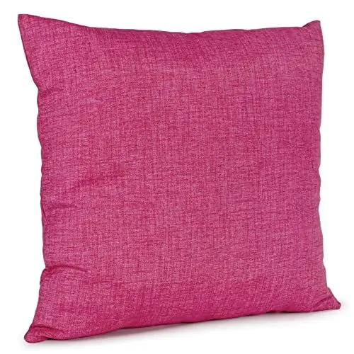 Produktbild: ANRO Kissenbezug Kissenhülle Kissen Sofakissen Zierkissen Deko Kissenbezüge Leinenoptik Fuchsia 40x40cm ohne Füllung