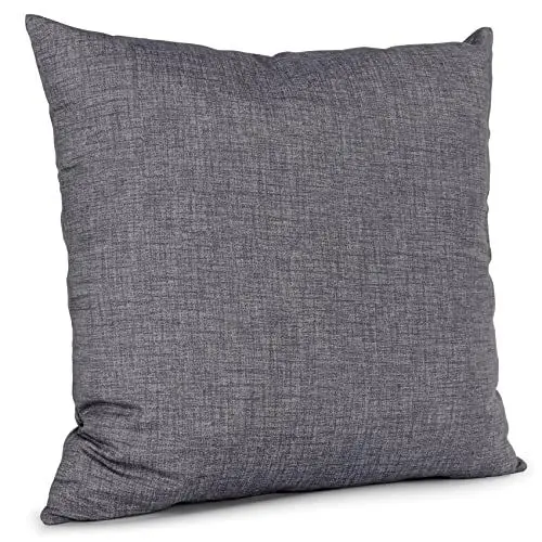 Produktbild: ANRO Kissenbezug Kissenhülle Kissen Sofakissen Zierkissen Deko Kissenbezüge Leinenoptik Grau 40x40cm ohne Füllung