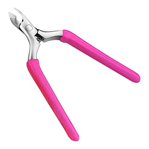 Produktbild: ANRUI Cuticle Clipper Professionelle Nagelhautzange aus Edelstahl, Scharf Hautzange mit Rutschfestem Griff für Nagelhautpflege, Nagelhautschere zum Präzisen Entfernen Überschüssige Nagelhaut, Rosarot