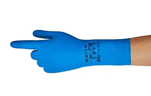 Produktbild: Ansell AlphaTec 79-700 Chemikalienschutz-Handschuhe, Mehrzweck-Arbeitshandschuhe, Chemisch Beständig, Lebensmittelkontakt, Aquadri Technology, Latexfrei, Größe 2XL (1 Paar)