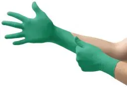 Produktbild: Ansell TouchNTuff 92-600 Einweg-Nitrilhandschuhe, Puderfrei und Latexfrei Handschuh, Exzellenter Schutz bei Mechanik- und Chemikalienarbeiten, Lebensmitteln, Grün, Größe XL (20 Handschuhe)