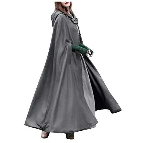Produktbild: Ansenesna Poncho Damen Winter Warm Mit Kapuze Ponchos & Capes Für Damen Lang Wintermantel Frauen Elegant Outdoor Kuschelponcho Mit Kaputze Kuschel Lange Mantel
