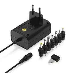 Produktbild: ANSMANN APS 1000 Netzteil 12V - Netzstecker bis max. 1000mA (mit 7 universal Adapter Stecker) Netzadapter zur Stromversorgung vieler Elektrokleingeräte von 3-12 Volt regelbar