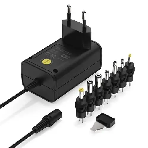 Produktbild: ANSMANN Universal Netzteil 3-12v max. 300mA max. 3.6w, DC Schaltnetzteil Ladegerät inkl. 7 Adapterstecker für Haushaltselektronik