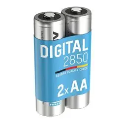 Produktbild: ANSMANN Akku AA Typ 2850mAh NiMH 1,2V - Mignon AA Batterien wiederaufladbar, mit hoher Kapazität ideal für hohen Strombedarf wie Kamera, Foto-Blitz, Taschenlampe, Controller (2 Stück)