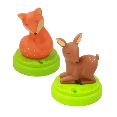 Produktbild: ANSMANN Nachtlicht Fuchs & Reh Set - Süße Einschlafhilfe mit Touchsensor - LED Nachtlicht für Baby & Kind ideal als Nachtlampe Schlummerlicht Kinderlampe Nachttischlampe Schlaflicht im Kinderzimmer