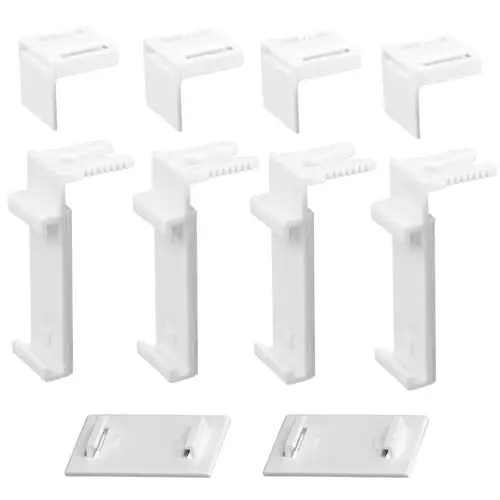 Produktbild: Ansodo 6 Stück Klemmhalter Halterung für Klemmfix Rollo,Ancable Doppelrollo Ohne Bohren Ersatzteil Zubehör Set,Ersatzteile Rollo Klemmträger,für PVC- und Holz-Fenster, Türflügel