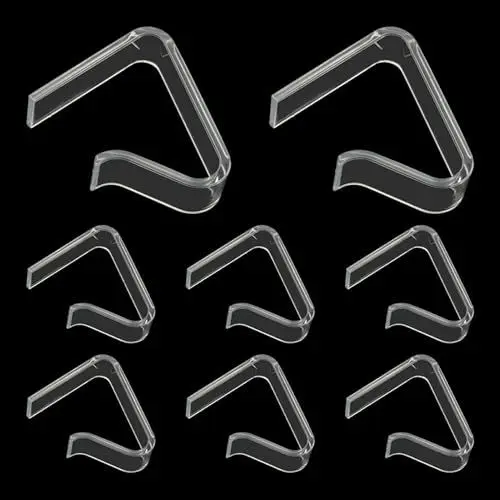 Produktbild: Ansodo 8Pcs Tischdeckenklammern, Tischtuchklammern Klar Tischdecke Clips Kunststoff,für Zuhause Hochzeit Party Camping Picknick